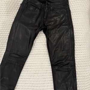 rag & bone women’s black leather Skinny Jeans